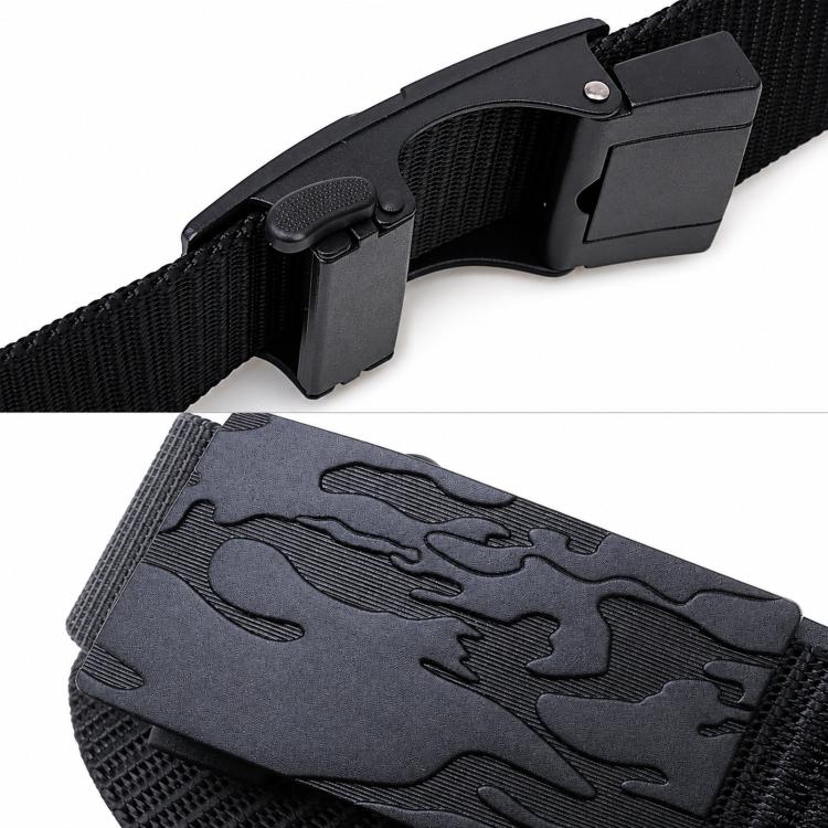 Cintura da uomo con fibbia automatica, cintura in nylon per attività all'aperto, 105cm, 115cm, 125cm
