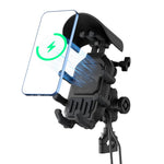 Supporto telefono moto ammortizzante con ricarica wireless 15W