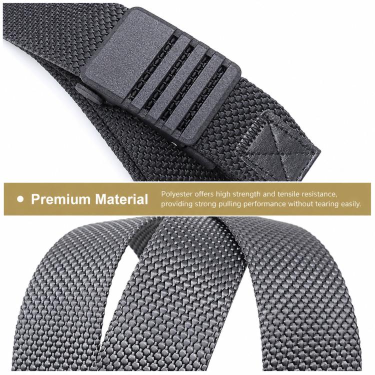Cintura da uomo in nylon con fibbia automatica, ideale per lavoro, tempo libero e abbigliamento in denim., 105cm, 115cm, 125cm