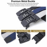 Cintura da uomo in nylon con fibbia automatica, ideale per lavoro, tempo libero e abbigliamento in denim., 105cm, 115cm, 125cm