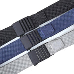 Cintura da uomo in nylon con fibbia automatica, ideale per lavoro, tempo libero e abbigliamento in denim., 105cm, 115cm, 125cm