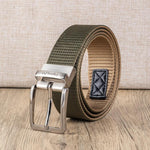 Cintura da uomo casual in nylon con fibbia ad ardiglione girevole a 360 gradi., 105cm, 115cm, 125cm