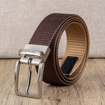 Cintura da uomo casual in nylon con fibbia ad ardiglione girevole a 360 gradi., 105cm, 115cm, 125cm
