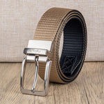 Cintura da uomo casual in nylon con fibbia ad ardiglione girevole a 360 gradi., 105cm, 115cm, 125cm