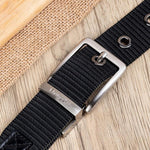 Cintura da uomo casual in nylon con fibbia ad ardiglione girevole a 360 gradi., 105cm, 115cm, 125cm
