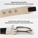Cintura da uomo casual in nylon con fibbia ad ardiglione girevole a 360 gradi., 105cm, 115cm, 125cm