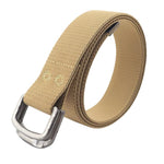 Cintura unisex elastica in nylon, ideale per jeans casual, con doppia fibbia in lega., 105cm, 115cm, 125cm
