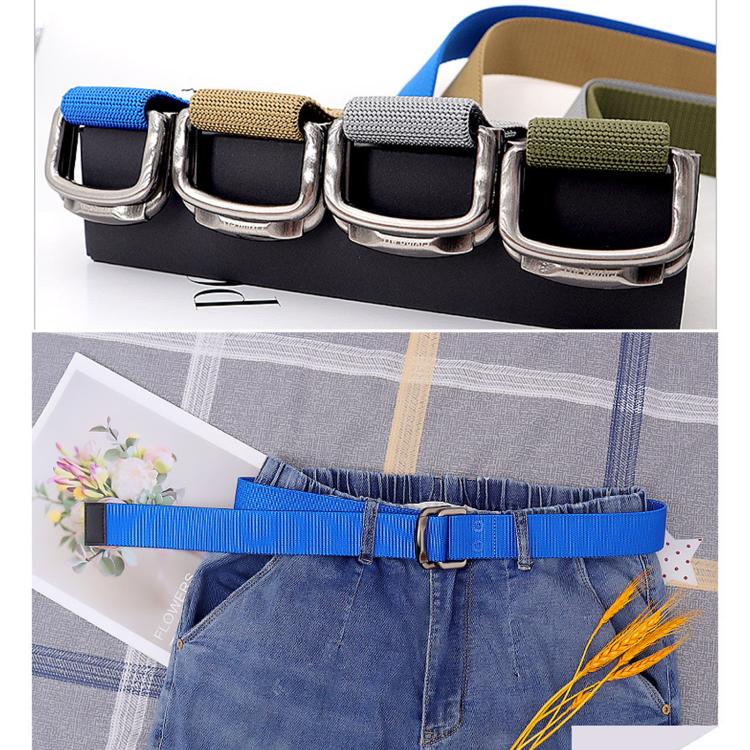 Cintura unisex elastica in nylon, ideale per jeans casual, con doppia fibbia in lega., 105cm, 115cm, 125cm