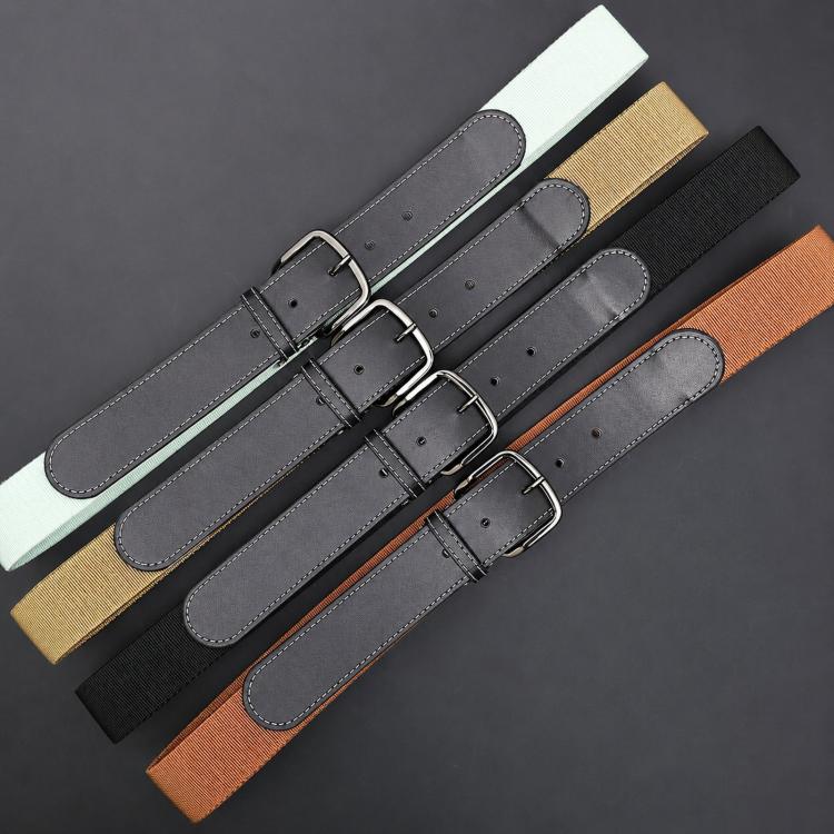 Cintura elastica Flying Art da 35 mm per uomo e donna, in pelle, nylon e tessuto elastico con fibbia in lega., 95cm, 105cm, 115cm, 125cm