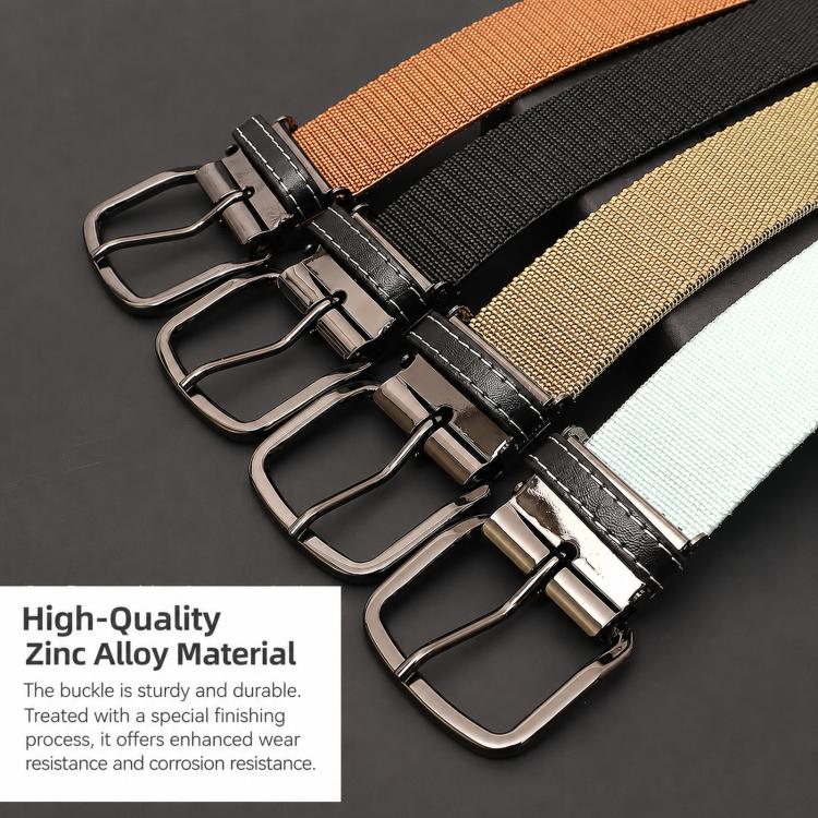 Cintura elastica Flying Art da 35 mm per uomo e donna, in pelle, nylon e tessuto elastico con fibbia in lega., 95cm, 105cm, 115cm, 125cm