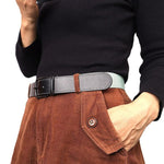 Cintura elastica Flying Art da 35 mm per uomo e donna, in pelle, nylon e tessuto elastico con fibbia in lega., 95cm, 105cm, 115cm, 125cm