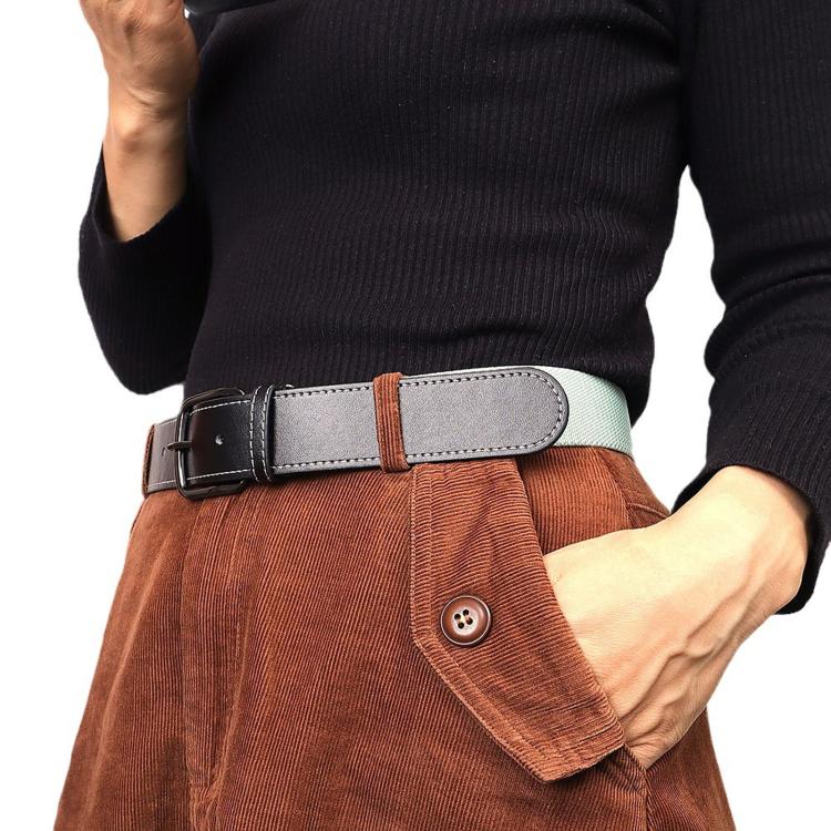 Cintura elastica Flying Art da 35 mm per uomo e donna, in pelle, nylon e tessuto elastico con fibbia in lega., 95cm, 105cm, 115cm, 125cm