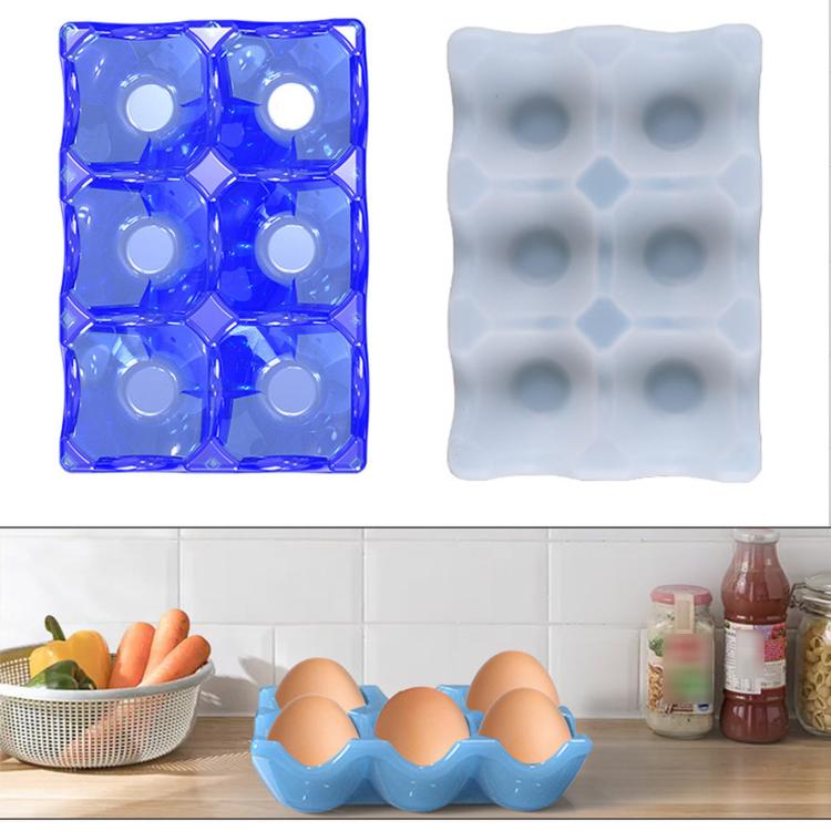 Stampo in silicone per portauova da 6 tazze, stampo in resina per vassoio portauova, stampo per colata di resina epossidica
