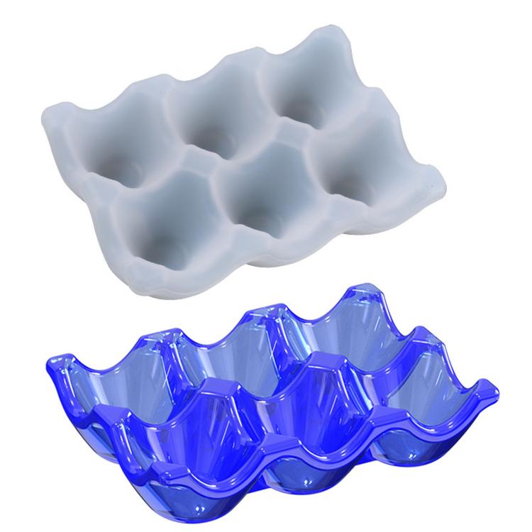Stampo in silicone per portauova da 6 tazze, stampo in resina per vassoio portauova, stampo per colata di resina epossidica