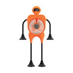 Ventilatore robot da tavolo F17 con display digitale intelligente e ventosa, 100 livelli di velocità.