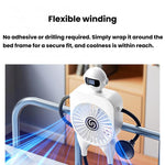 Ventilatore robot da tavolo F17 con display digitale intelligente e ventosa, 100 livelli di velocità.