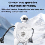 Ventilatore robot da tavolo F17 con display digitale intelligente e ventosa, 100 livelli di velocità.