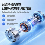 Ventilatore robot da tavolo F17 con display digitale intelligente e ventosa, 100 livelli di velocità.