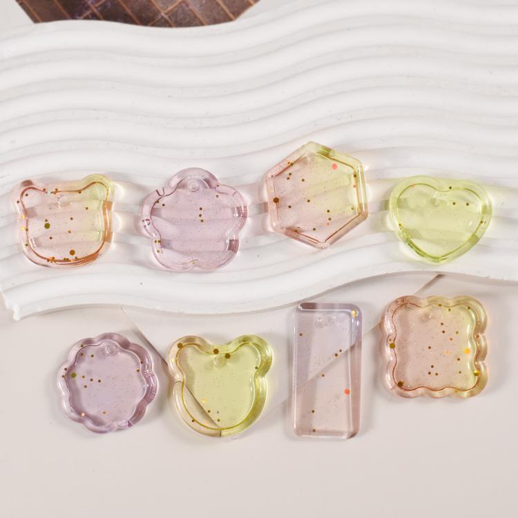 Stampo in silicone a 16 cavità per resina, ideale per la creazione di gioielli, orecchini, ciondoli e altri oggetti di diverse forme, con fori.