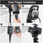 Ricevitore flash wireless Godox AT-16 a 16 canali, trigger universale per fotocamera., Transmitter, Receiver, Transmitter+Receiver, Transmitter+2 Receiver, Transmitter+3 Receiver