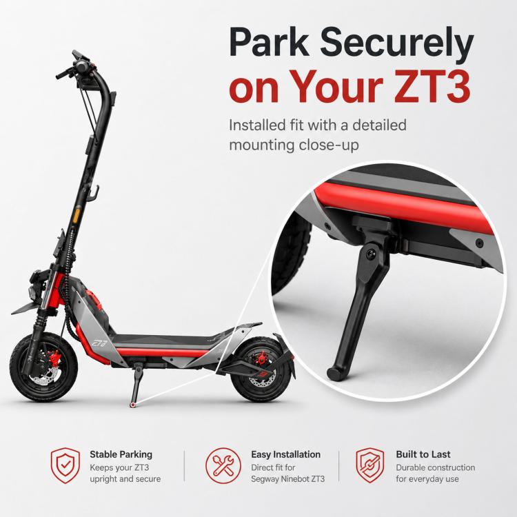 Supporto laterale in metallo per cavalletto da parcheggio per scooter Segway Ninebot ZT3