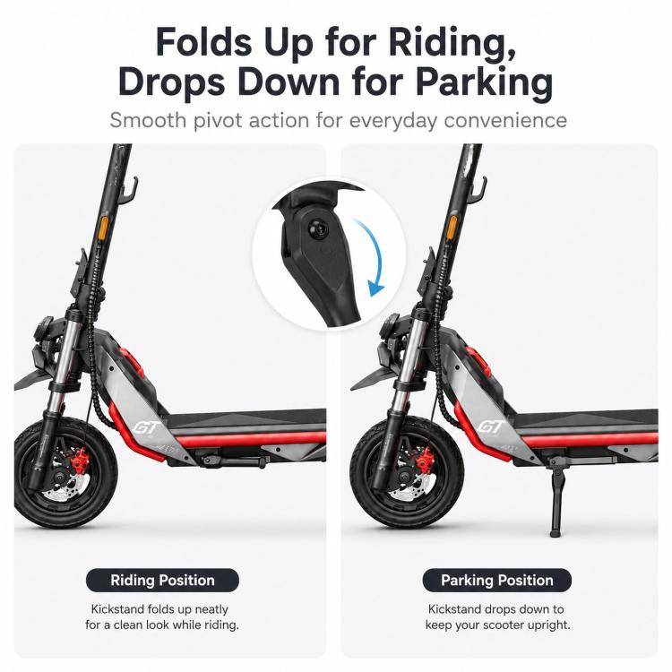 Supporto laterale in metallo per cavalletto da parcheggio per scooter Segway Ninebot ZT3