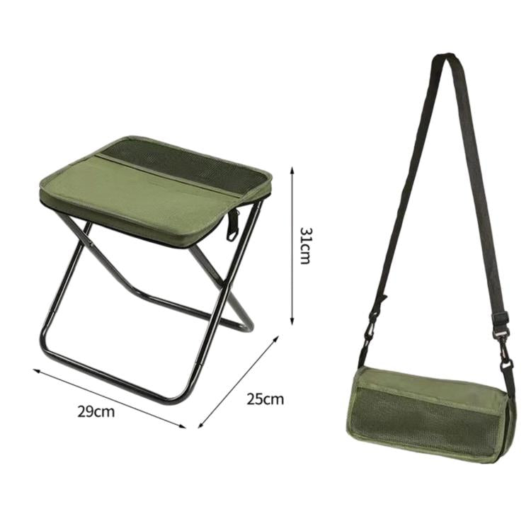 BK-011 Borsa a tracolla pieghevole da esterno, sgabello portatile, sedia pieghevole semplice, Khaki Small, Khaki Large, Green Small, Green Large, Black Small, Black Large