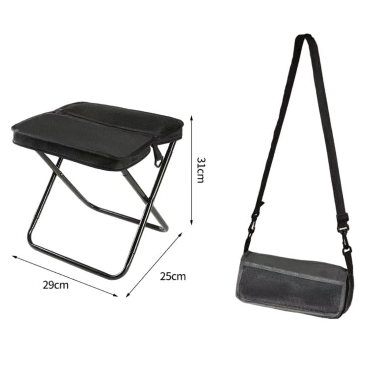 BK-011 Borsa a tracolla pieghevole da esterno, sgabello portatile, sedia pieghevole semplice, Khaki Small, Khaki Large, Green Small, Green Large, Black Small, Black Large