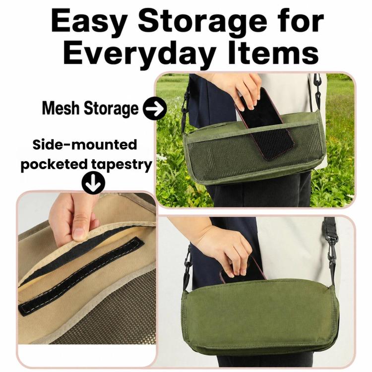 BK-011 Borsa a tracolla pieghevole da esterno, sgabello portatile, sedia pieghevole semplice, Khaki Small, Khaki Large, Green Small, Green Large, Black Small, Black Large