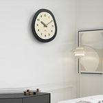 wozoom Orologio da parete ovale moderno, silenzioso, senza ticchettio, con pendolo in legno di noce, orologio decorativo, Minimalist Medium, Minimalist Large, Swinging Medium, Swinging Large