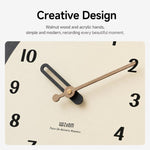 wozoom Orologio da parete ovale moderno, silenzioso, senza ticchettio, con pendolo in legno di noce, orologio decorativo, Minimalist Medium, Minimalist Large, Swinging Medium, Swinging Large