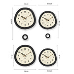 wozoom Orologio da parete ovale moderno, silenzioso, senza ticchettio, con pendolo in legno di noce, orologio decorativo, Minimalist Medium, Minimalist Large, Swinging Medium, Swinging Large