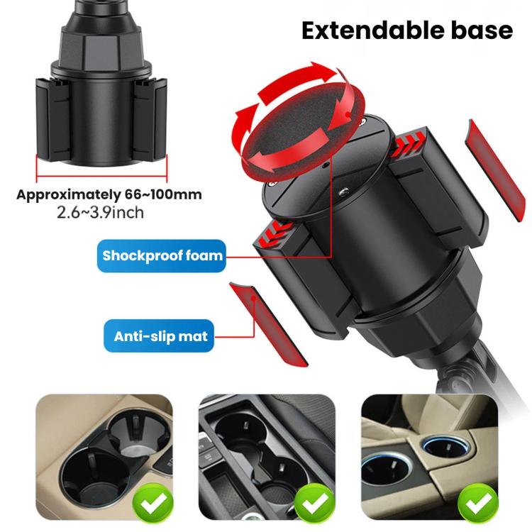 Ventilatore per auto SHUNWEI 12V/24V con portabicchieri e porta USB, testa singola, SD-2701