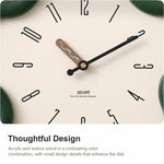 Orologio da parete Wozoom a forma di fiore, silenzioso, in stile crema, decorativo., Minimalist Beige, Minimalist Red, Swing Red With Second Hand, Swing Beige, Swing Red, Swing Green