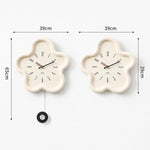 Orologio da parete Wozoom a forma di fiore, silenzioso, in stile crema, decorativo., Minimalist Beige, Minimalist Red, Swing Red With Second Hand, Swing Beige, Swing Red, Swing Green