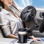 Portabicchieri per auto SHUNWEI 2 in 1 con ventola regolabile e multifunzionale., SD-2704
