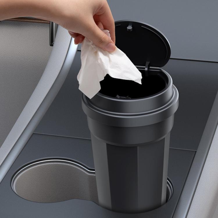 Cestino multifunzionale per auto, mini secchio portaoggetti per veicolo e posacenere, Car Trash Can With Lid