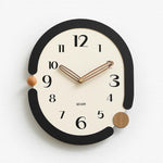 wozoom Orologio da parete ovale retrò, silenzioso, decorativo, al quarzo, Minimalist Black, 3D Design Aluminum Hands Brown, 3D Design Aluminum Hands Black, 3D Design Wooden Hands Black, 3D Design Wooden Hands Brown, 3D Design Wooden Hands Red          ...