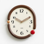 wozoom Orologio da parete ovale retrò, silenzioso, decorativo, al quarzo, Minimalist Black, 3D Design Aluminum Hands Brown, 3D Design Aluminum Hands Black, 3D Design Wooden Hands Black, 3D Design Wooden Hands Brown, 3D Design Wooden Hands Red          ...