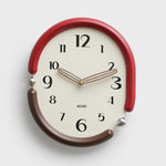 wozoom Orologio da parete ovale retrò, silenzioso, decorativo, al quarzo, Minimalist Black, 3D Design Aluminum Hands Brown, 3D Design Aluminum Hands Black, 3D Design Wooden Hands Black, 3D Design Wooden Hands Brown, 3D Design Wooden Hands Red          ...