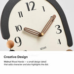 wozoom Orologio da parete ovale retrò, silenzioso, decorativo, al quarzo, Minimalist Black, 3D Design Aluminum Hands Brown, 3D Design Aluminum Hands Black, 3D Design Wooden Hands Black, 3D Design Wooden Hands Brown, 3D Design Wooden Hands Red          ...