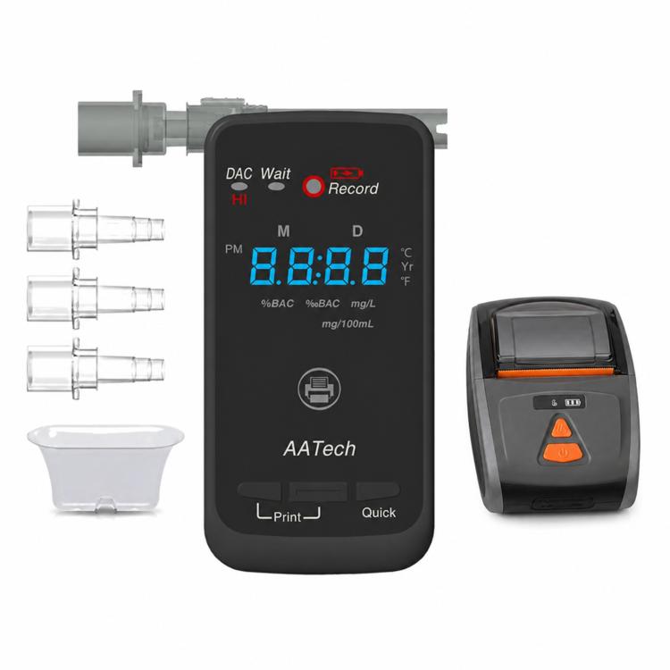 Rilevatore elettrochimico di alcol con stampante wireless