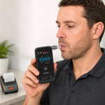 Rilevatore elettrochimico di alcol ad alta precisione con stampante wireless, spina europea.
