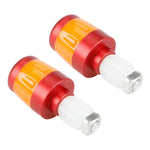Luci di segnalazione a LED ricaricabili tramite USB per manubrio di bicicletta, compatibili con manopole da 22 mm.