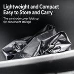 BY-1761 Coprivolante universale da 42 cm con protezione solare e calore, in tessuto 190T con rivestimento argentato.