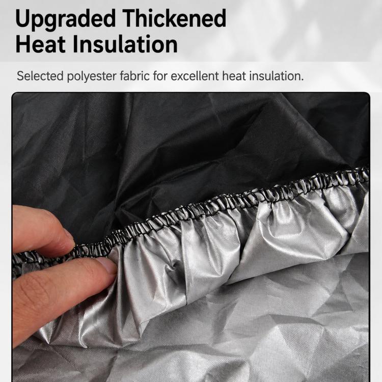 BY-1761 Coprivolante universale da 42 cm con protezione solare e calore, in tessuto 190T con rivestimento argentato.