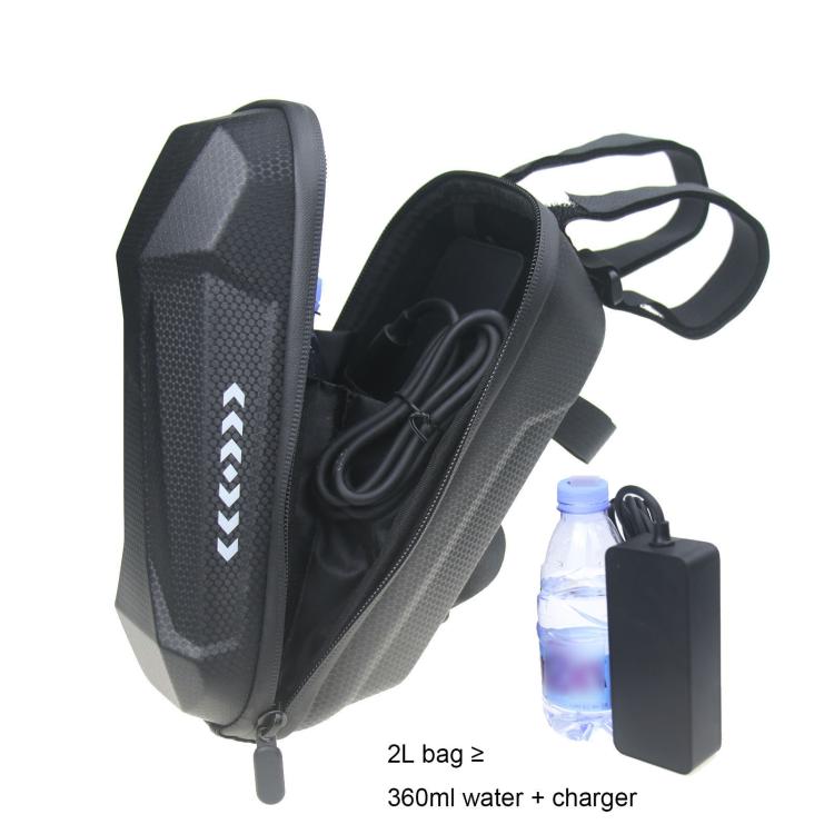 Borsa da manubrio impermeabile da 2 litri per monopattino elettrico, con guscio rigido in EVA, da appendere alla parte anteriore., 2L