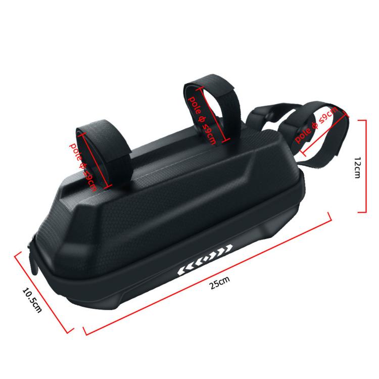 Borsa da manubrio impermeabile da 2 litri per monopattino elettrico, con guscio rigido in EVA, da appendere alla parte anteriore., 2L