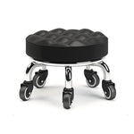 Sgabello basso con ruote, piccolo sgabello girevole con ruote, 22cm Ripple Casters Black, 22cm Ripple Casters Red, 22cm Ripple Casters Blue, 22cm Bread Bearing Wheels Black, 22cm Bread Bearing Wheels Brown, 22cm Bread Bearing Wheels Gold               ...