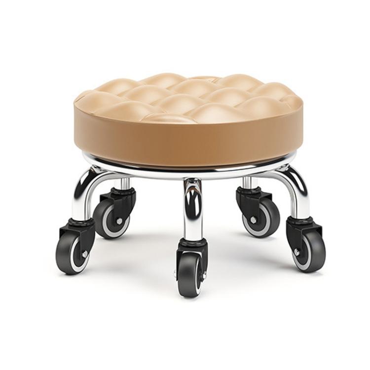 Sgabello basso con ruote, piccolo sgabello girevole con ruote, 22cm Ripple Casters Black, 22cm Ripple Casters Red, 22cm Ripple Casters Blue, 22cm Bread Bearing Wheels Black, 22cm Bread Bearing Wheels Brown, 22cm Bread Bearing Wheels Gold               ...